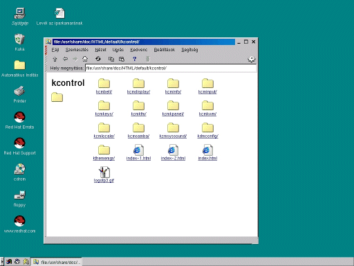 Ilyen a KDE desktop - win98 tmval, de lehet msmilyen is.