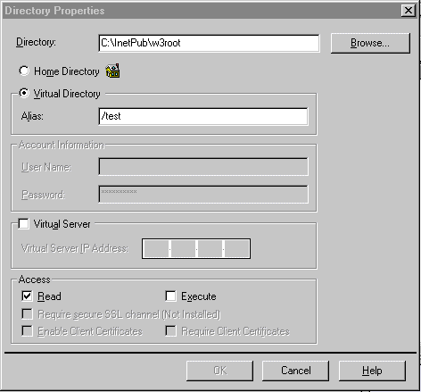 IIS 3.0 Server Manager /test knyvtr