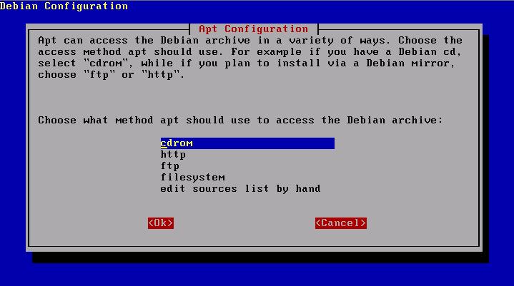 Az APT program belltsa