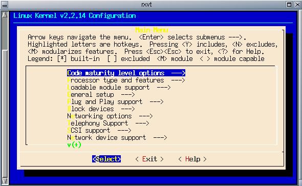 make menuconfig
