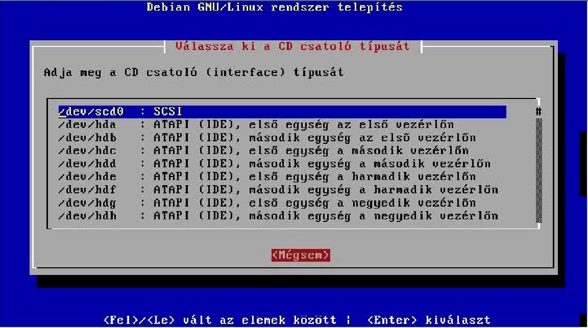 A CD-ROM kivlasztsa